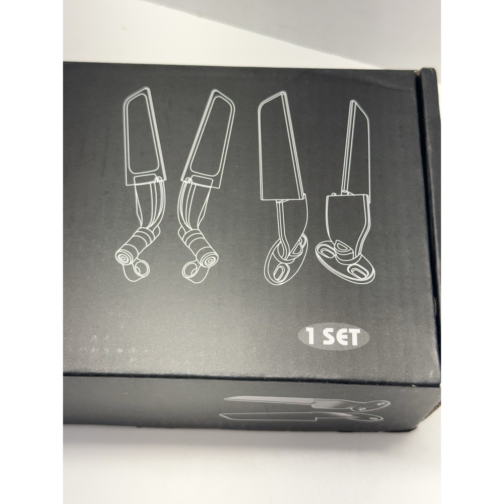 Motorcycle Mirrors Wing Rearview Mirrors Compatible‎ Standard Model NEW - Picture 6 of 13